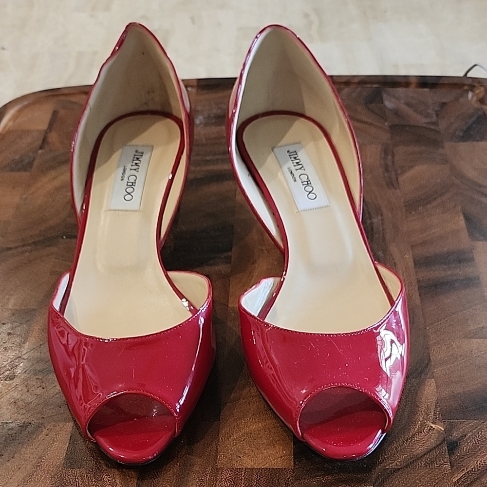 Jimmy Choo Red Patent Leather Heels